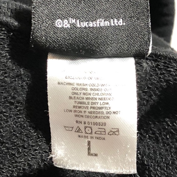 Star Wars Darth Vader Black Hoodie Size Large - Picture 5 of 5